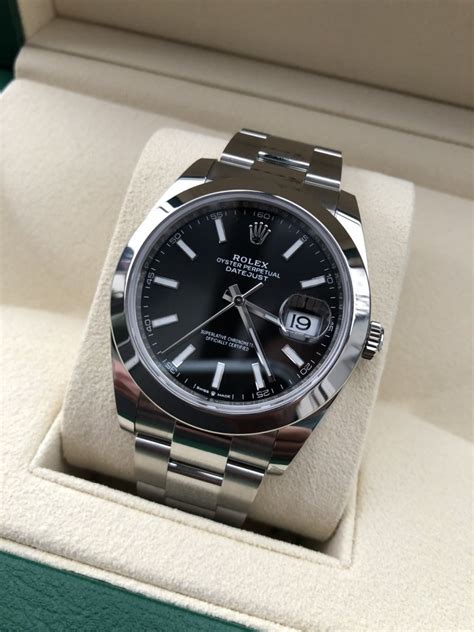 rolex datejust 41 bicolor schwarzes zifferblatt
